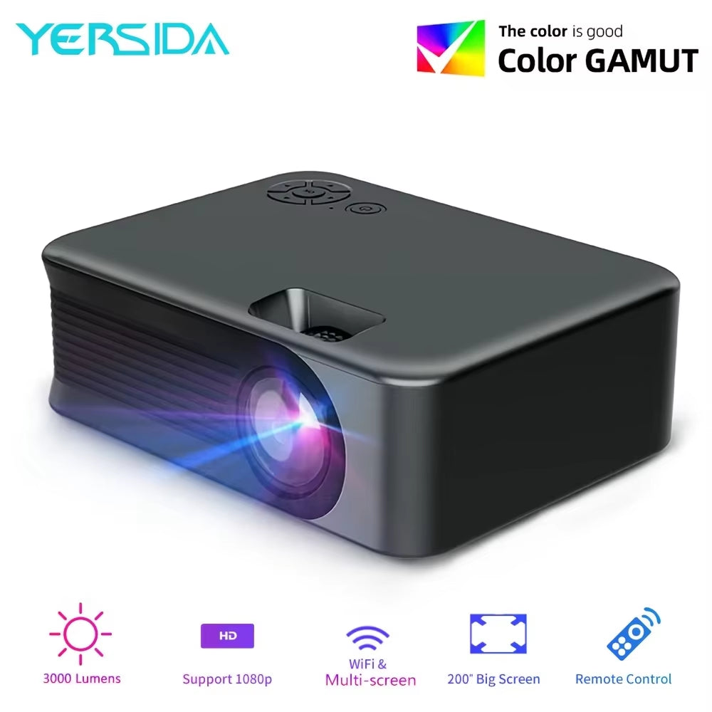 The  A30C Wifi Mini Projector Cinema Syncs Mobile Phone with Screen Portable Projector Home Supports 1080P Movie Projecto